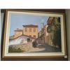 Image 1 : Framed Canvas Painting of Rustic Town Street