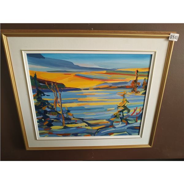 Framed Abstract Canvas Painting by Crane Thomas