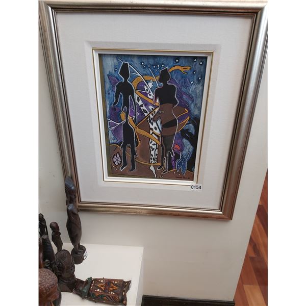 Framed Abstract Canvas Painting by Lorne Day