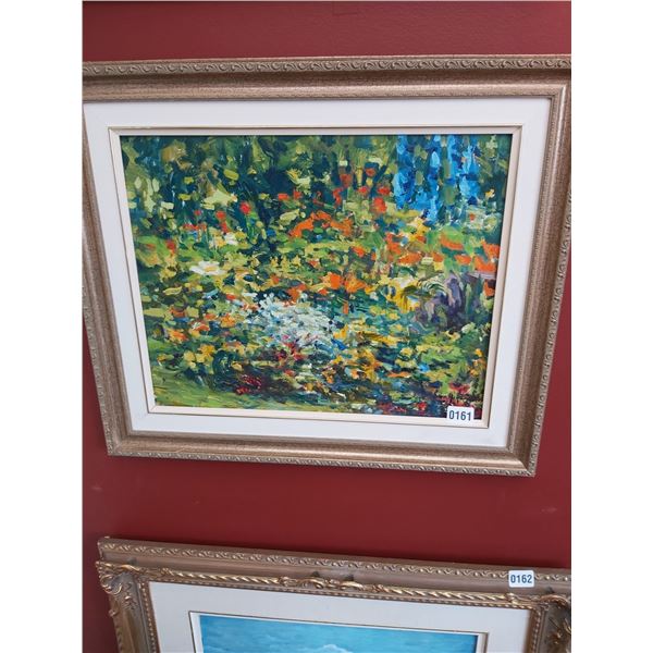 Framed Abstract Canvas Painting