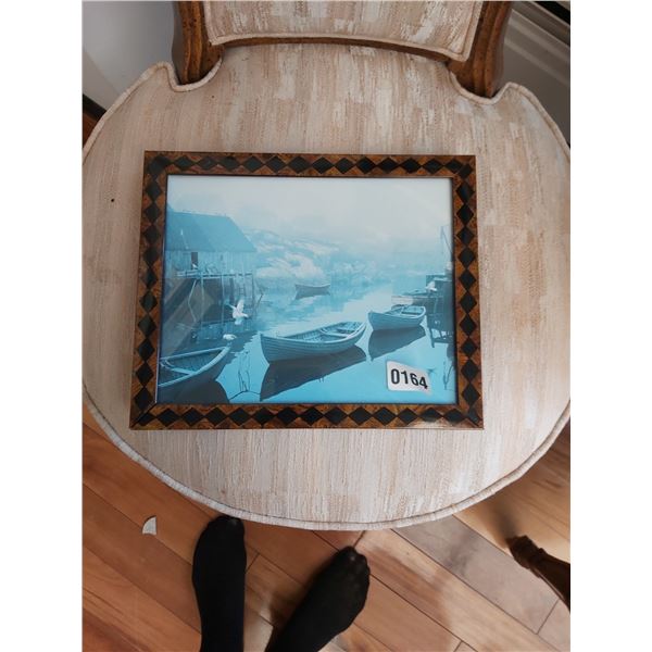 Framed Boat Dock Picture