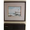 Image 1 : Framed Painting of Lighthouse on Beach