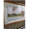 Image 1 : Framed Picture of Chinese Temple on Lake Shore