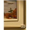 Image 2 : Framed Canvas Painting of Mountain River in Fall