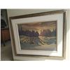 Image 1 : Framed Canvas Painting of Wintery Country Scene