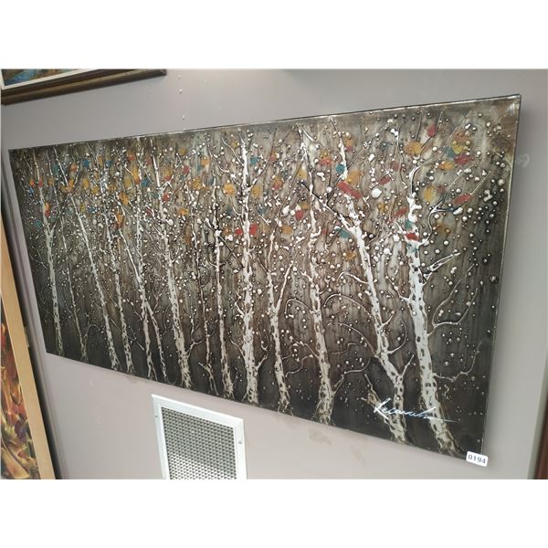 Textured Canvas Picture of Birch Trees