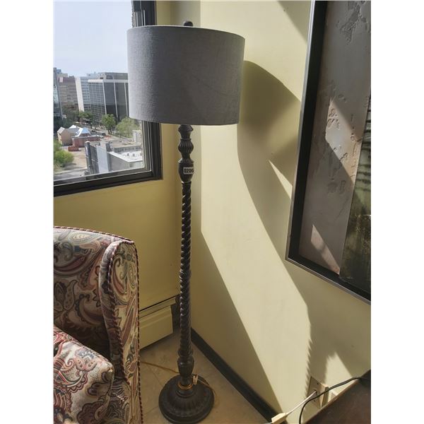 Antique Floor Lamp with Modern Shade