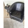 Image 4 : Black Leather Armchairs