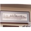 Image 3 : Framed Pencil Sketch of Downtown Edmonton
