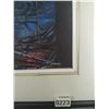 Image 2 : Framed Canvas Painting of a Forest Scene Through Windows