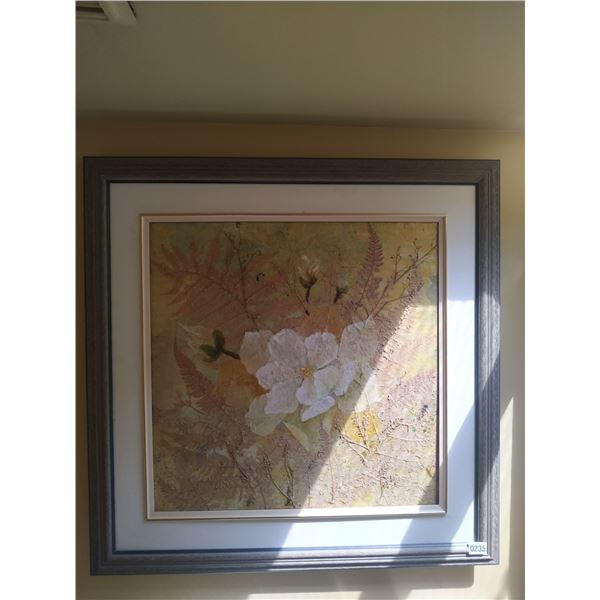 Framed Picture of Flower Using Dried Foliage