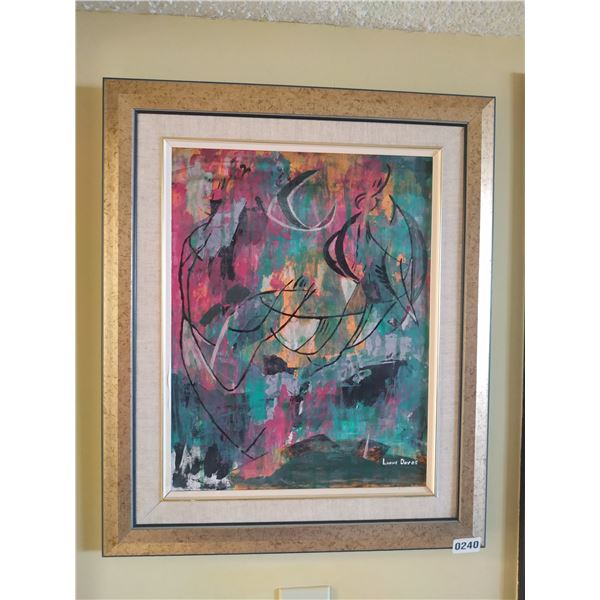 Framed Abstract Canvas Painting by Lorne Day