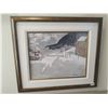 Image 1 : Framed Canvas Painting of City Street in the Winter