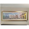 Image 1 : Framed Canvas Painting of People in City Square