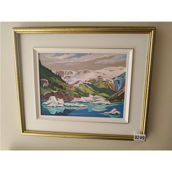 Framed Canvas Painting of Mountain Scene by Dave Ripley