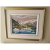Image 1 : Framed Canvas Painting of Mountain Scene by Dave Ripley