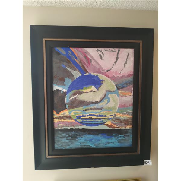 Framed Abstract Canvas Painting by Lorne Day