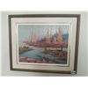 Image 1 : Framed Canvas Painting of River Scene