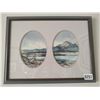 Image 1 : Framed Watercolor Painting of Mountain/River Scene