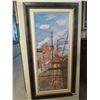 Image 1 : Framed Canvas Painting of a Street in a Small Town