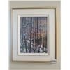 Image 1 : Framed Canvas Painting of Trees in a Forest