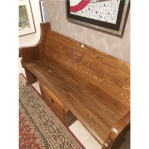 Antique Wood Church Pew