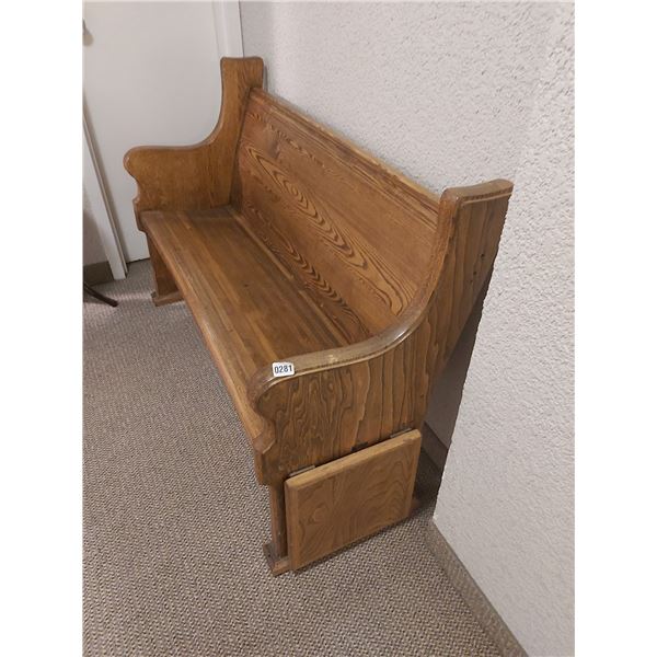 Antique Wood Church Pew