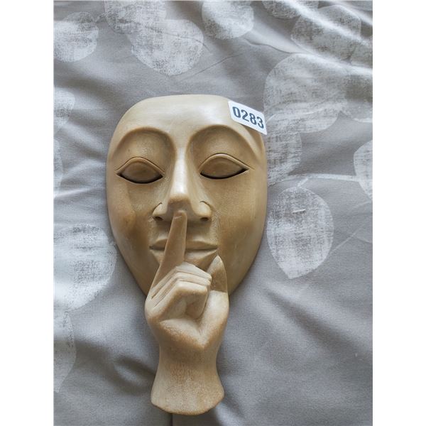 Hand Carved Indonesian Mask & Hand