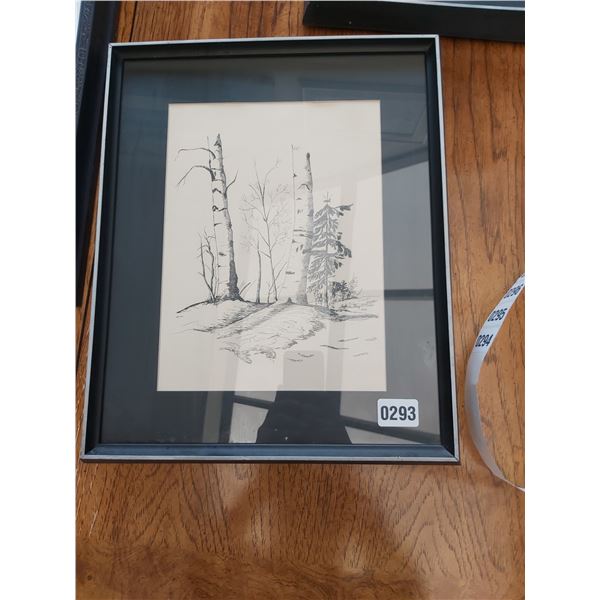 Framed Pencil Sketches by Sylvia Day