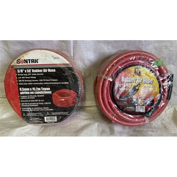 LOT OF 2 - 50' X 3/8" AIR HOSE - NEW