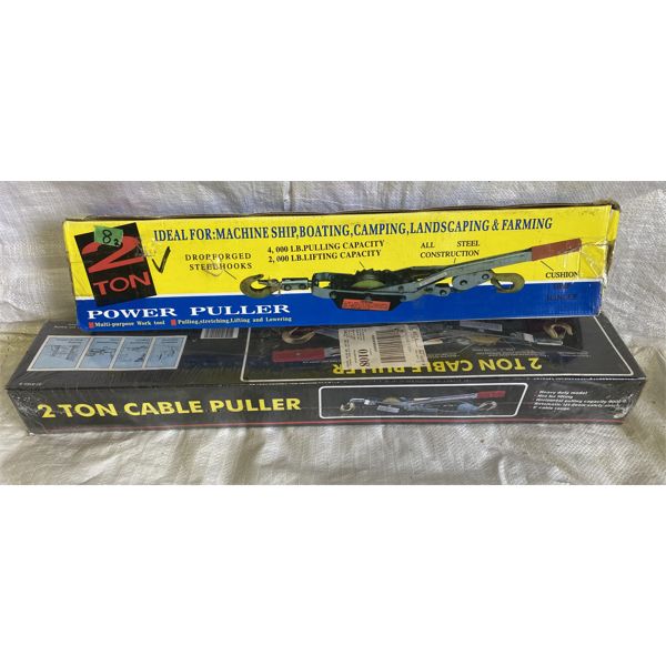 LOT OF 2 - 2 TON CABLE PULLERS - NEW IN BOX