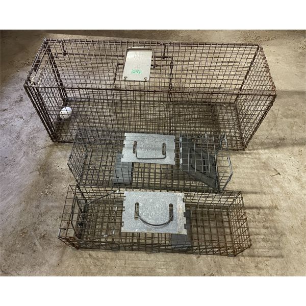 LOT OF 3 LIVE TRAPS - VARIOUS SIZES