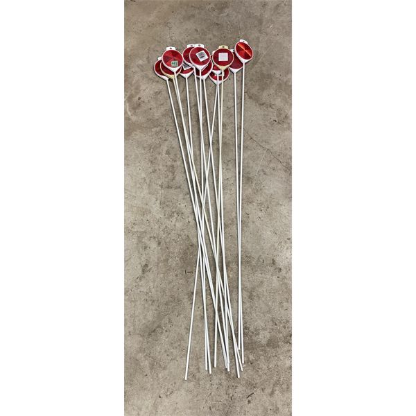 LOT OF 12 - DRIVEWAY MARKERS.