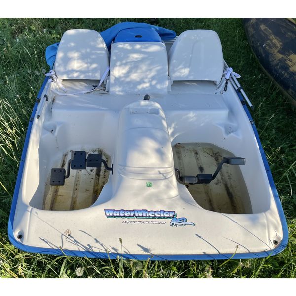 WATER WHEELER PADDLE BOAT - 2 SEATER W/ CANOPY 