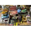 Image 1 : JOB LOT - MISC LIGHT, BLADES, WIRE, INSULATORS, ETC