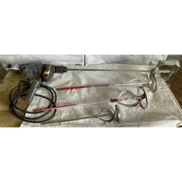 HD BLUE POINT DRILL W / PAINT MIXER ATTACHMENTS