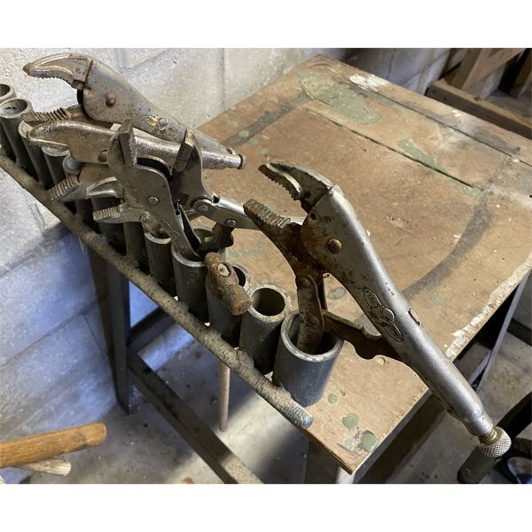 JOB LOT OF VISE GRIPS, HAMMERS, SEE BOTH PICS