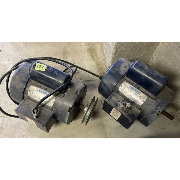 2X LEESON 3/4HP ELECTRIC MOTORS