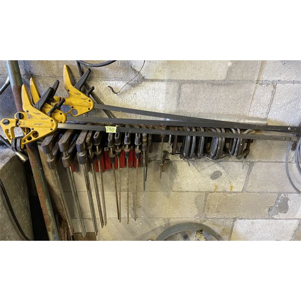 JOB LOT OF CLAMPS- WOOD, C-STYLE, ETC.