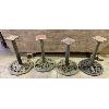 Image 1 : LOT OF 4 - CAST PATIO TABLE BASES - APPROX 2' HIGH