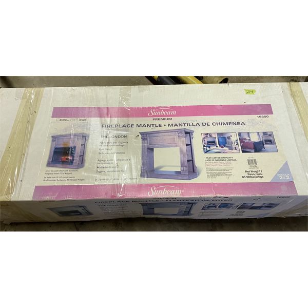 SUNBEAM FIREPLACE MANTLE - 16" X 44.5" X 52
