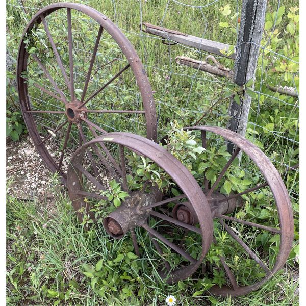 LOT OF 3 STEEL WHEELS