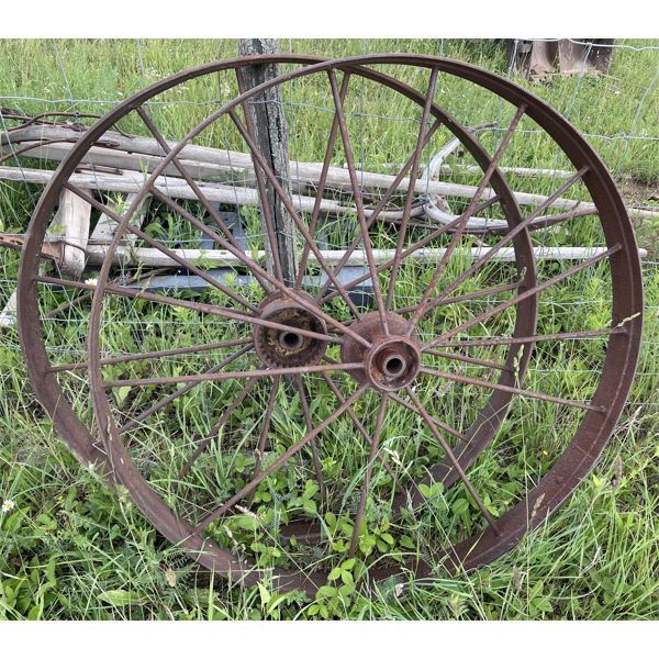 LOT OF 2 STEEL WHEELS