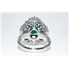 Image 3 : #SA-14 4.5 ct Emerald & Diamond Ring