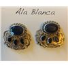 Image 2 : #SLA-10 German Silver Belt Buckle and Earrings with Swarovski Crystals