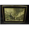 Image 1 : #SLA-48 Elk and Wolves Lithograph