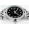 Image 9 : Rolex Mens 36 Datejust Black Diamond & Ruby Oyster Perpetual Serviced Polished