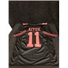 Image 1 : BRANDON AIYUK SIGNED 49ERS BLACK PRO STYLE JERSEY (BECKETT COA)