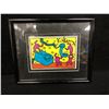 Image 1 : Keith Haring Signed 6X8 Framed Art (American Pop Art)