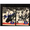 Image 1 : AUTOGRAPHED '72 HOCKEY CANADA CARD LOT (MAHOVLICH, STAPLETON)